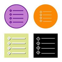 Unique Numbered list Vector Icon