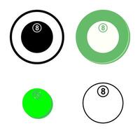 Unique Eight Ball Vector Icon