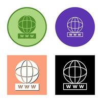 Unique World Wide Web Vector Icon