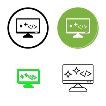 Unique Clean Code Vector Icon