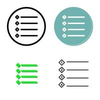 Unique Numbered list Vector Icon