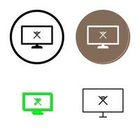 Unique Disconnected Network Vector Icon