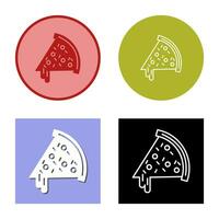 icono de vector de rebanada de pizza