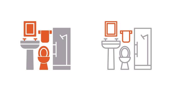 icono de vector de baño