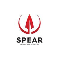 Spear logo vector icon template design