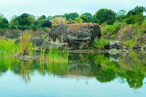 A mere with pond of lakelike in a landslide of countryside photo