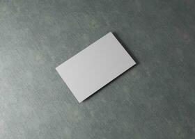 Business Card Mockup with Concrete Background photo