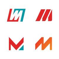 Letter M logo design template elements vector