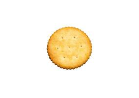 Biscuit or cookie or multigrain healthy cracker isolated on a white background photo