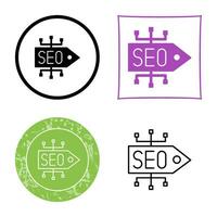 icono de vector de etiqueta seo