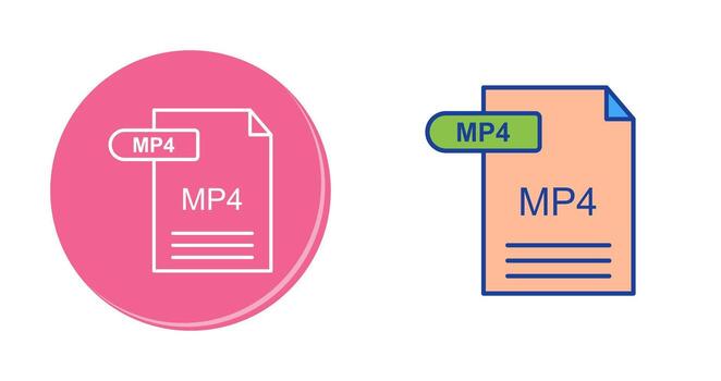 icono de vector de mp4