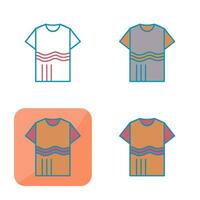 T Shirt with lines Vector Icon