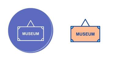 icono de vector de etiqueta de museo