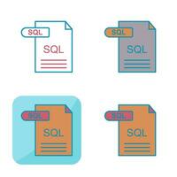 icono de vector de sql