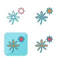 Flower in sunlight Vector Icon