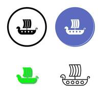 Viking Ship Vector Icon