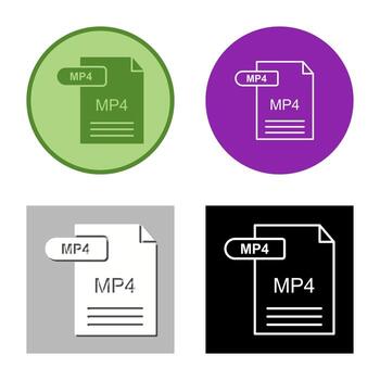 icono de vector de mp4