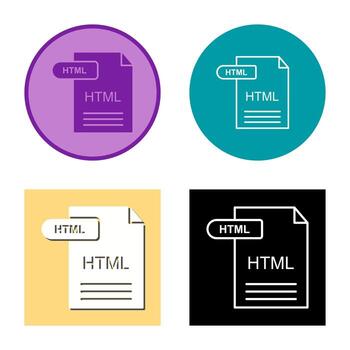icono de vector html