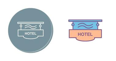 icono de vector de signo de hotel