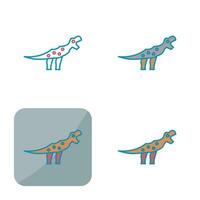 icono de vector de dinosaurio