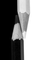 white and black pencil on white and black background photo