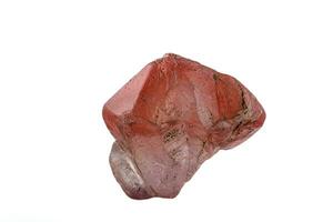 macro mineral stone quartz pink on a white background photo