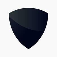 Black shield icon set in vintage style. Protect shield security. Badge quality symbol, sign, logo, emblem. Vector illustration.