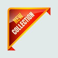 New collection. corner red sale tag banner vector