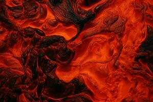 Lava flow molten texture bright contrast. Generate Ai photo