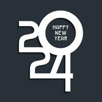 Happy New Year background with modern number design vector