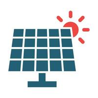 Solar Panels Vector Glyph Two Color Icon For Personal And Commercial Use.