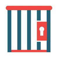 Jail Vector Glyph Two Color Icon For Personal And Commercial Use.