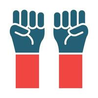 Protest Vector Glyph Two Color Icon For Personal And Commercial Use.