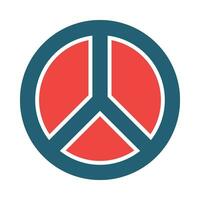 Peace Vector Glyph Two Color Icon For Personal And Commercial Use.