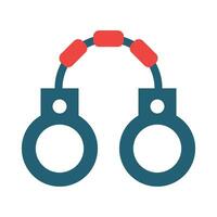 Handcuffs Vector Glyph Two Color Icon For Personal And Commercial Use.