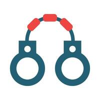 Handcuffs Vector Glyph Two Color Icon For Personal And Commercial Use.