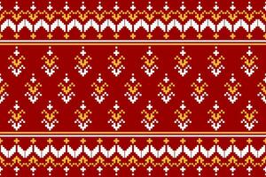 Geometric ethnic seamless pattern traditional. Red carpet tribal style. American, Mexican style. vector