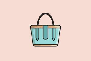 Girls Beautiful Handbag or Purse vector illustration. Beauty fashion objects icon concept. New arrival women party purse vector design. Women fashion jewelry accessories vector design.