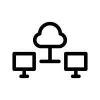 Cloud Shared Icon Vector Symbol Design Illustration