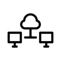 Cloud Shared Icon Vector Symbol Design Illustration