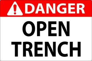 Danger Sign Open Trench vector