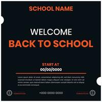 Back to school vector design. Back to school text in chalkboard element with light bulb and pen educational elements. Vector illustration back to school concept.