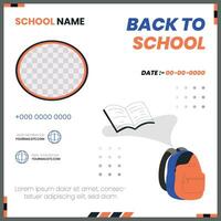 Back to school vector design. Back to school text in chalkboard element with light bulb and pen educational elements. Vector illustration back to school concept.