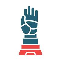 espacio guantes vector glifo dos color icono para personal y comercial usar.