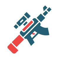 Light Machine Gun Vector Glyph Two Color Icon For Personal And Commercial Use.