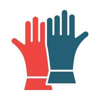 Gloves Vector Glyph Two Color Icon For Personal And Commercial Use.