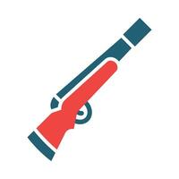 Shotgun Vector Glyph Two Color Icon For Personal And Commercial Use.