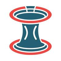 Wormhole Vector Glyph Two Color Icon For Personal And Commercial Use.