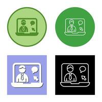 Online Interview Vector Icon