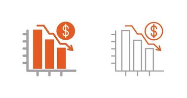 Chart Down Vector Icon